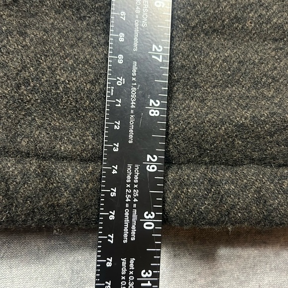 Jos A Bank Men’s Large Wool Tweed Coat Brown Black Button/Zip Pockets Luxury - Picture 11 of 13